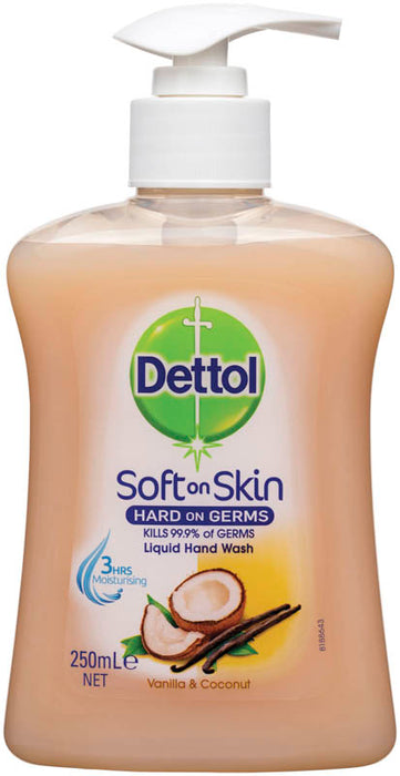 Dettol Liquid Hand Wash Vanilla Pump Anti-Bacterial 250ml