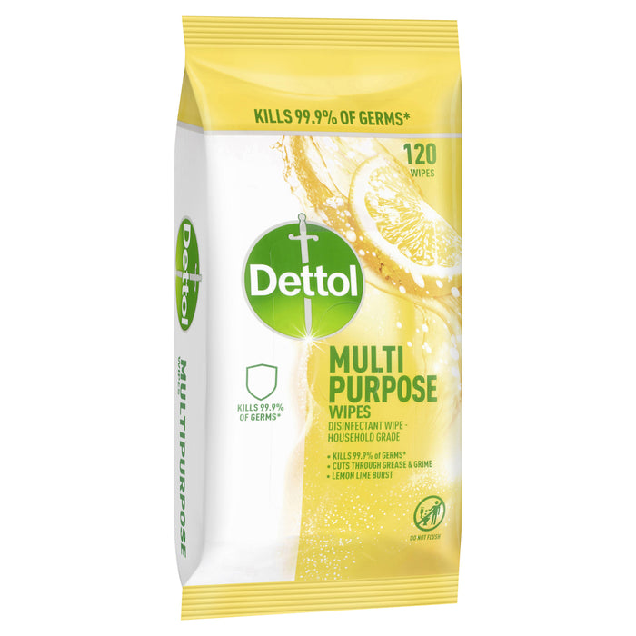 Dettol Multipurpose Wipes Lemon 120 Wipes