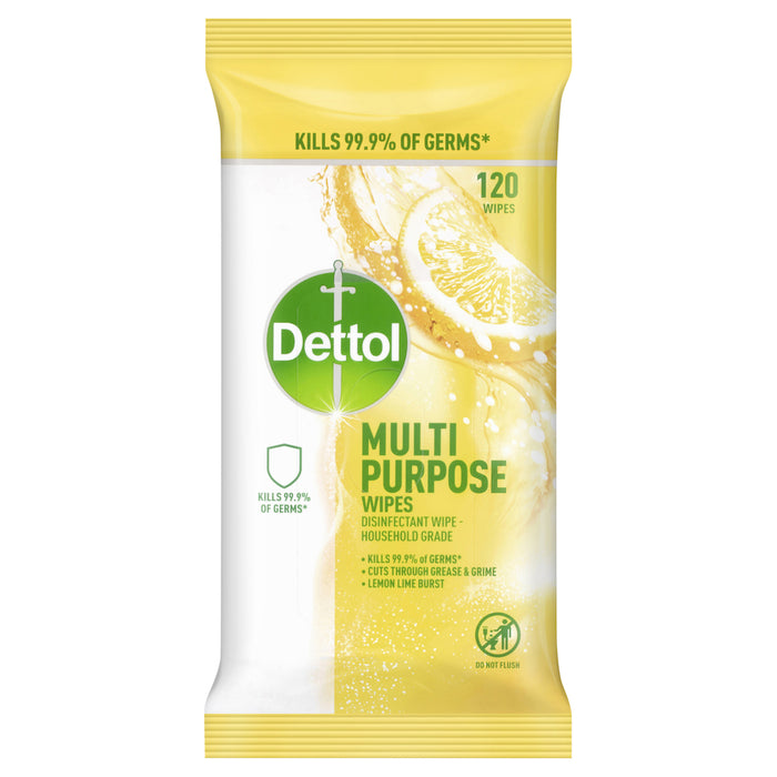 Dettol Multipurpose Wipes Lemon 120 Wipes