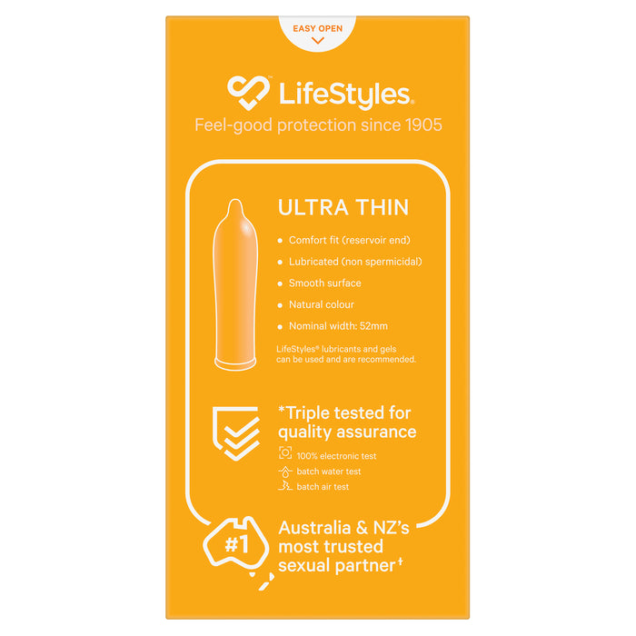 Ansell Lifestyles Condoms Ultra Thin 20 Pack