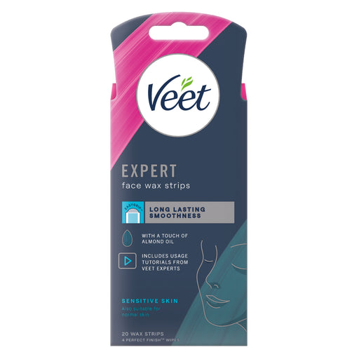 Veet Expert Cold Wax Face Sensitive 20 Strips.