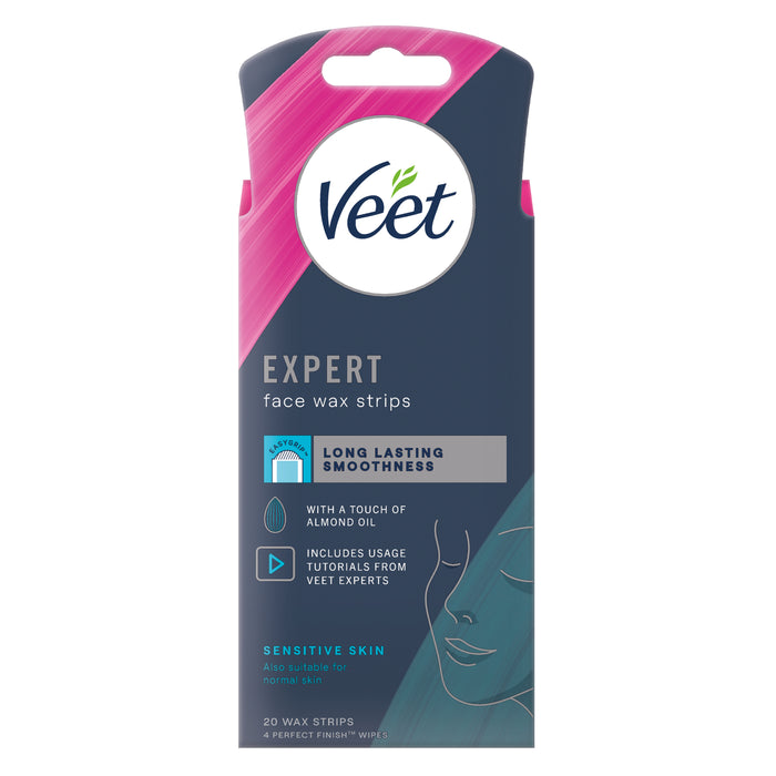Veet Expert Cold Wax Face Sensitive 20 Strips.