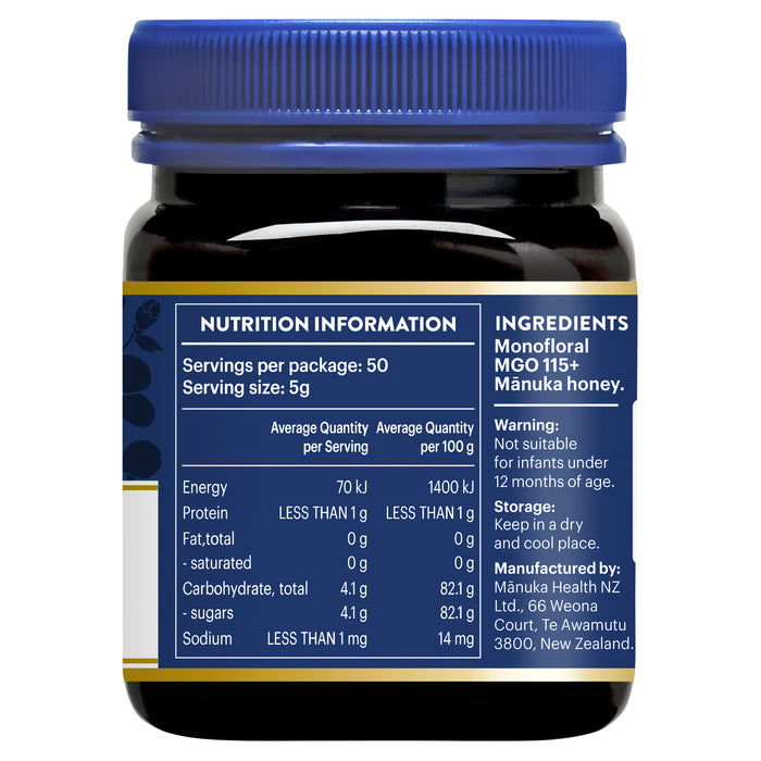 Manuka Health Manuka Honey MGO 115+ UMF6 250g (NOT For sale in WA)