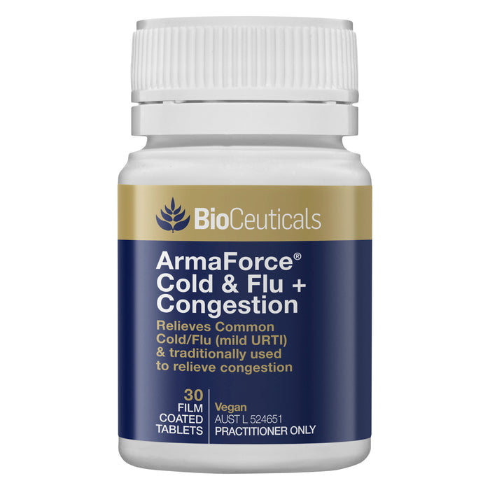 Bioceuticals Armaforce Cold & Flu + Congestion 30Tablets