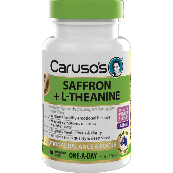 Carusos Saffron+L-Theanine 30Tablets