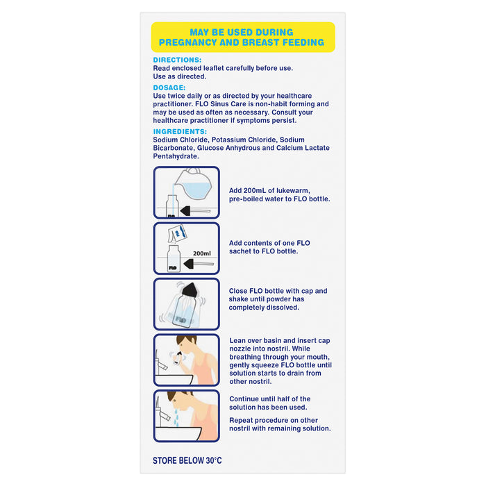 Flo Sinus Care Starter Kit 12 Sachets.