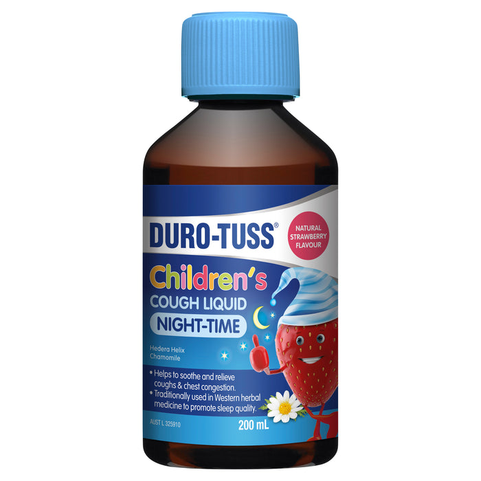 Durotuss Child Night Cough Liquid Strawberry 200ml.