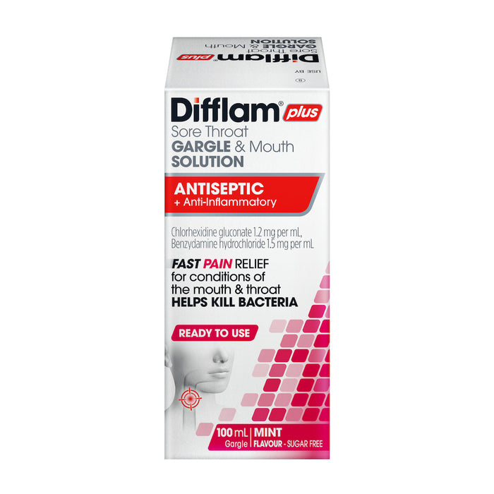 Difflam-C Sore Throat Gargle & Mouth Solution + Antiseptic 100ml