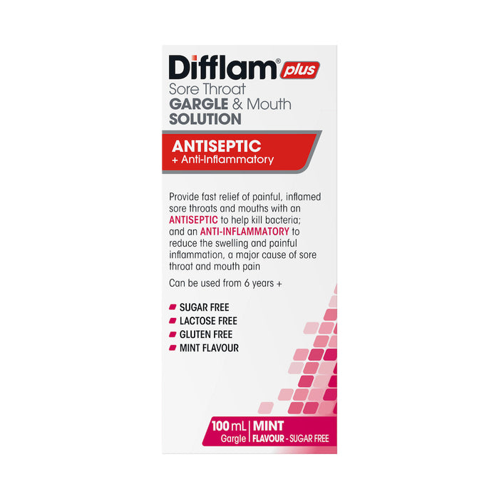 Difflam-C Sore Throat Gargle & Mouth Solution + Antiseptic 100ml