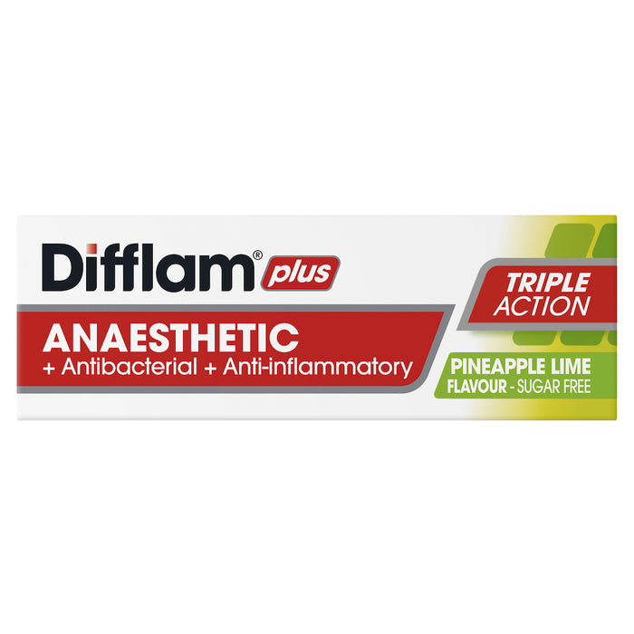 Difflam Plus Anaesthetic Pineapple & Lime Throat  Lozenges 16