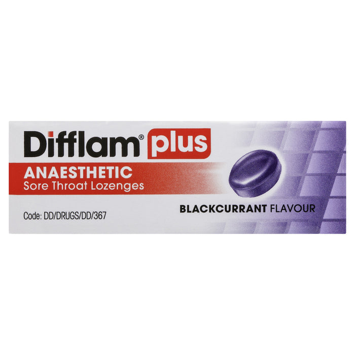 Difflam Plus Sore Throat Lozenge Plus Anaesthetic Blackcurrant 16