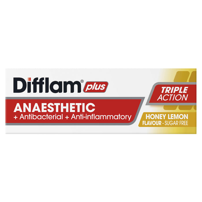 Difflam Plus Sore Throat Lozenge Plus Anaesthetic Honey & Lemon 16