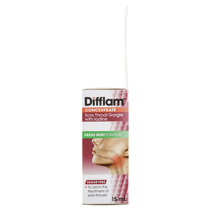 Difflam Sore Throat Iodine Gargle Concentrate Mint Flavour 15mL