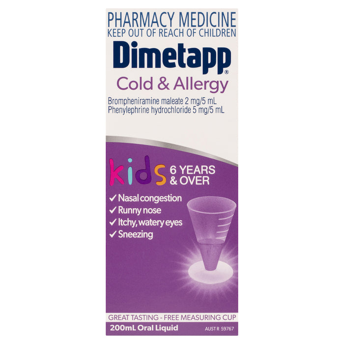 Dimetapp Cold & Allergy Kids 6 Years + 200ml