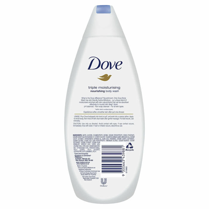 Dove Body Wash Triple Moisturiser 375ml