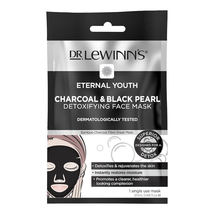 Dr LeWinn's Eternal Youth Charcoal and Black Pearl Face Mask 1 Single Use