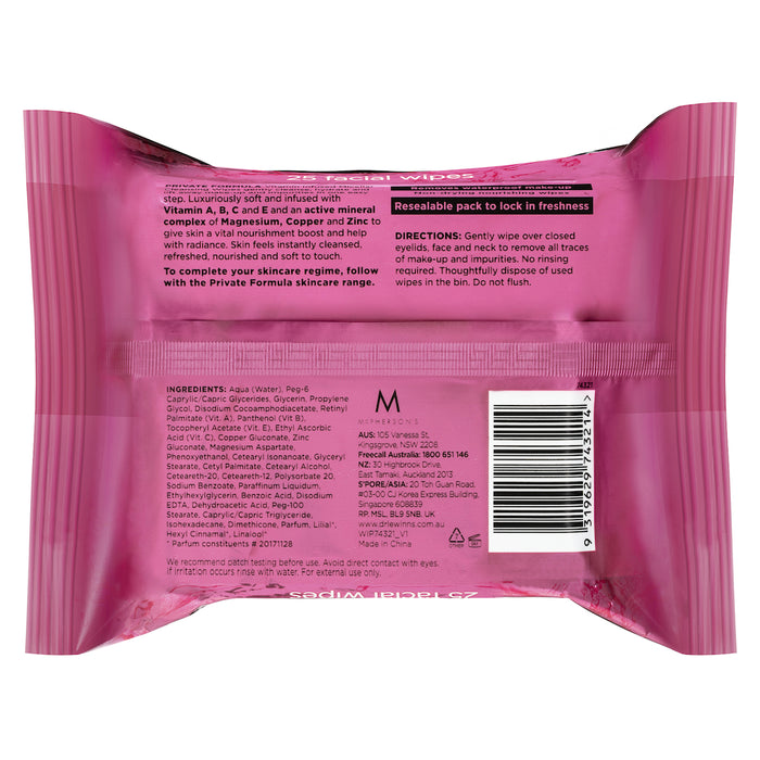 Dr LeWinn's Micellar Cleansing Wipes 25 Wipes