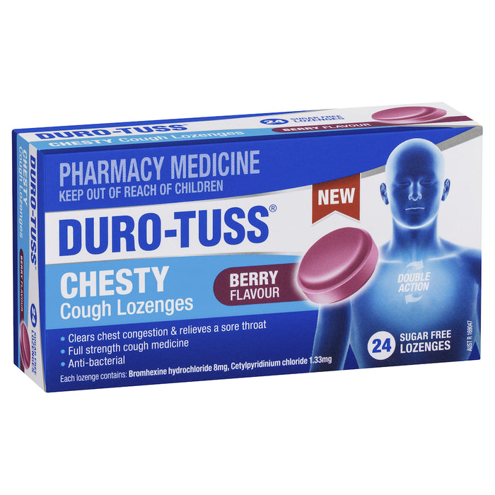 Duro-Tuss Chesty Lozenges Sugar Free Berry 24