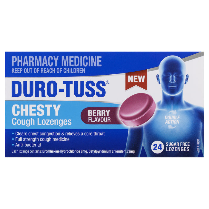 Duro-Tuss Chesty Lozenges Sugar Free Berry 24