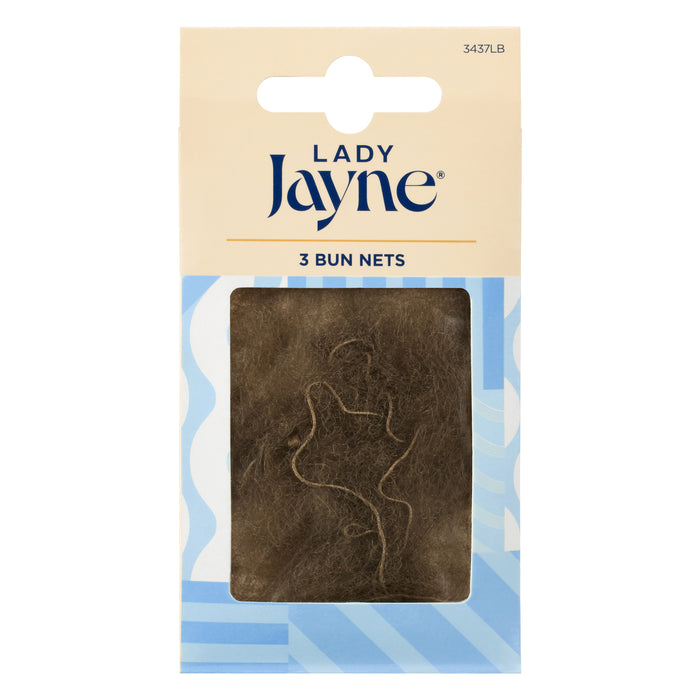Lady Jayne Bun Nets Light Brown Pk3
