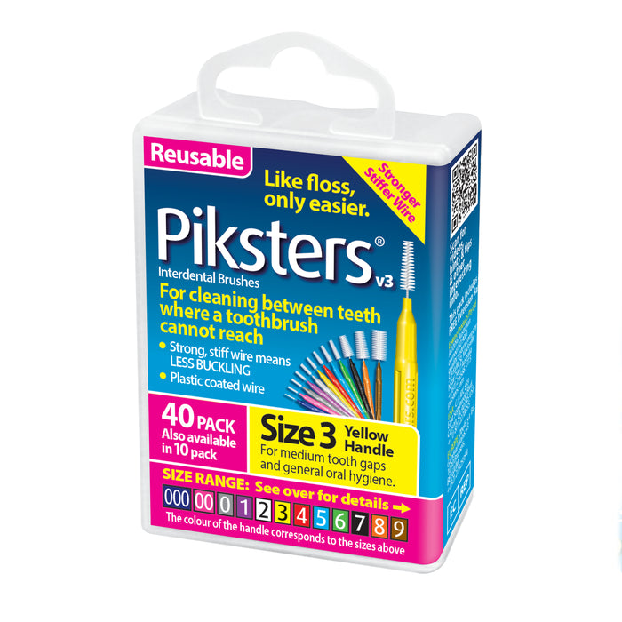Piksters Size 3 Yellow 40 Pack