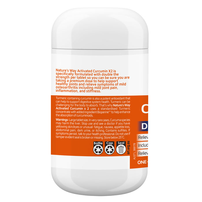 Nature's Way Curcumin Double Strength 30 Tablets.