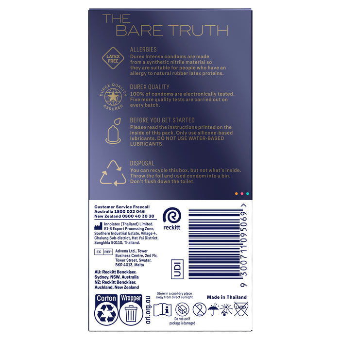 Durex Intense Condom Close Fit 10Pack