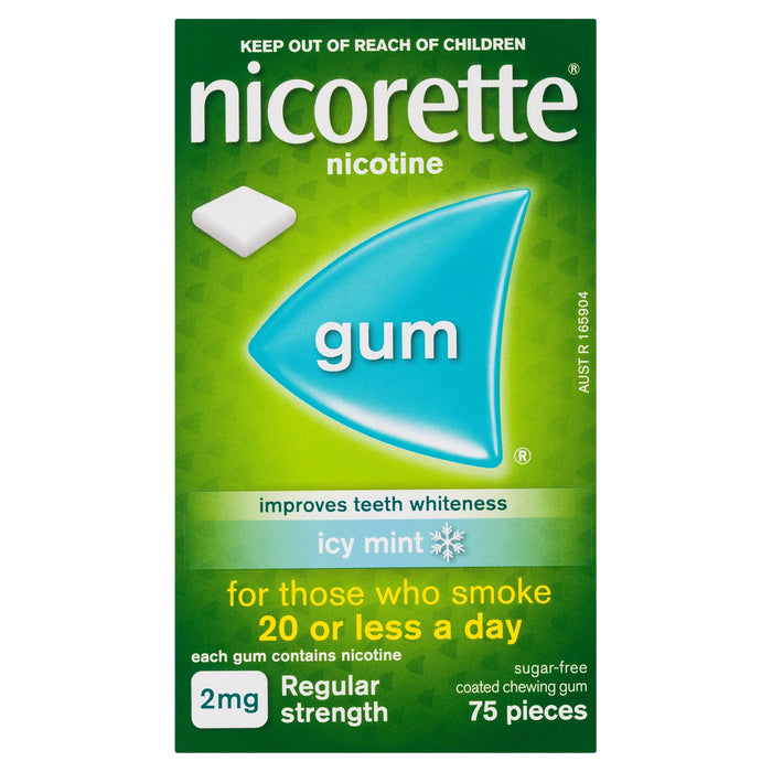 Nicorette Gum Icy Mint 2mg 75