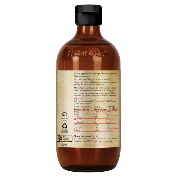 Melrose Apple Cider Vinegar + Honey 500ml