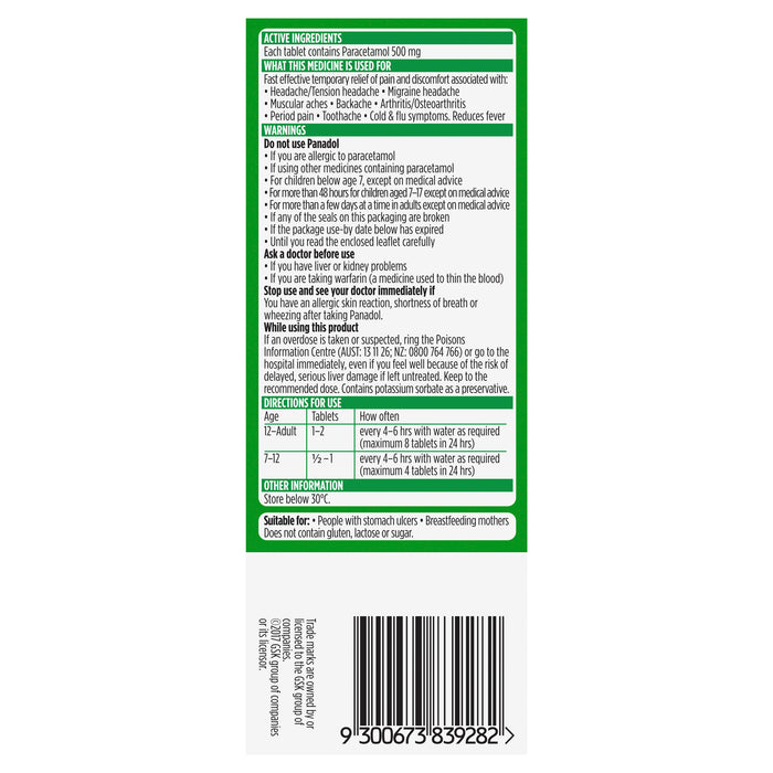 Panadol Tablets 50
