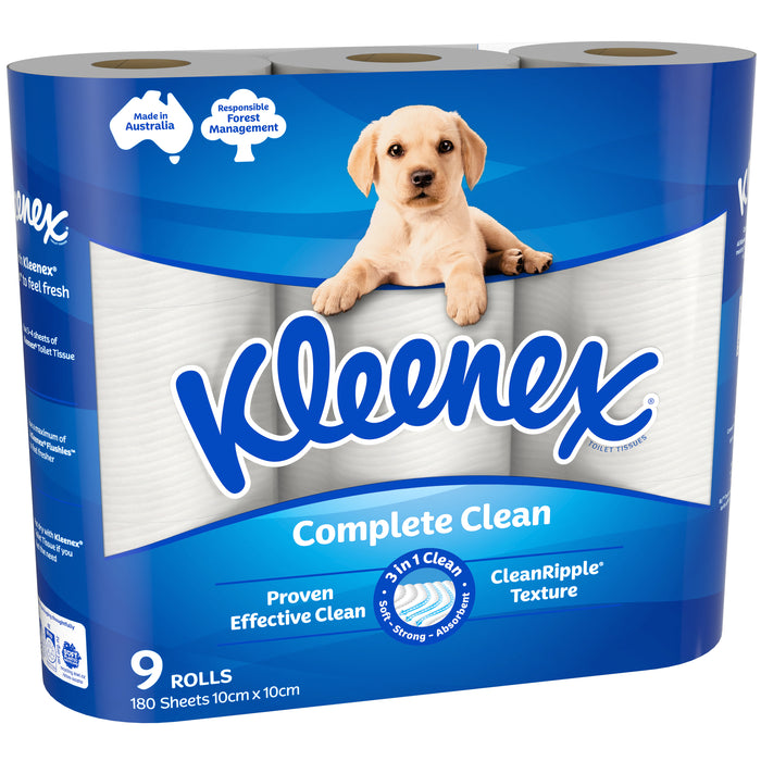 Kleenex Complete Toilet Tissues 9 Pack