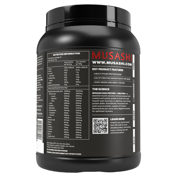 Musashi High Protein + Creatine Vanilla 900g