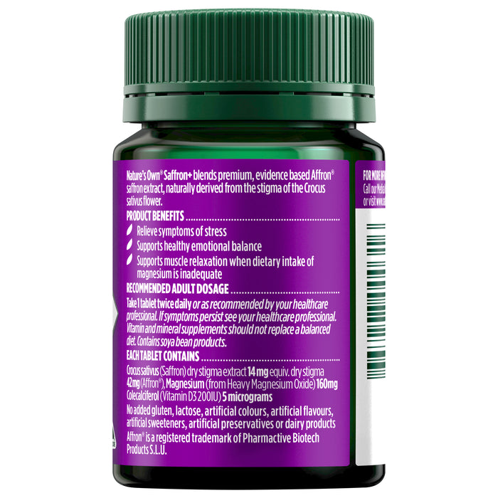Nature's Own Saffron 50 Tablets