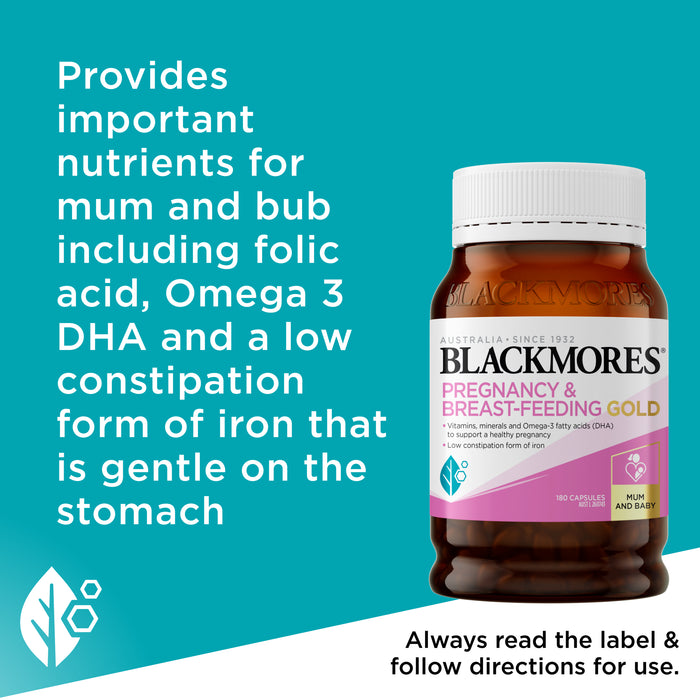 Blackmores Pregnancy + Breastfeeding Gold 180 Capsules