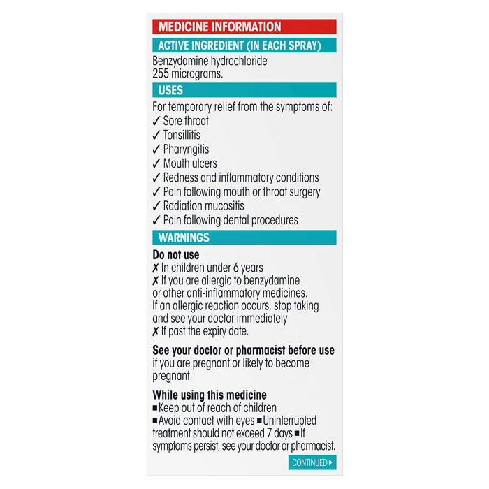 Difflam Sore Throat Spray 30mL.