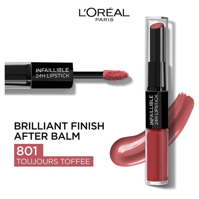 L'Oreal Infallible 2 Step Lip 801 Toujour Toffee