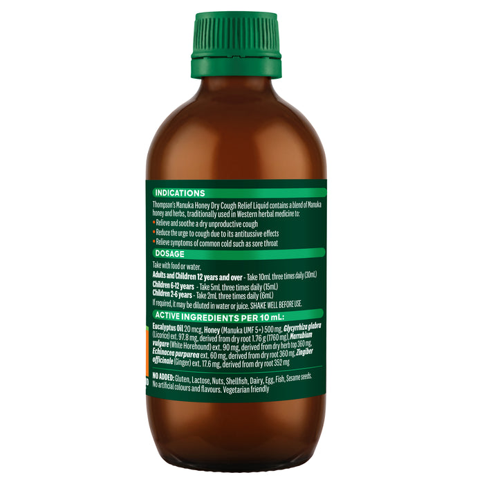 Thompsons Manuka Honey Dry Cough 200ml
