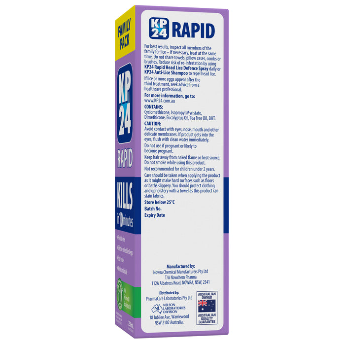 KP24 Rapid With Comb 250ml.