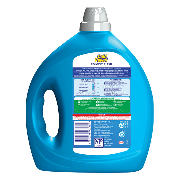 Cold Power Advanced Clean Front & Top Loader Laundry Liquid 4L