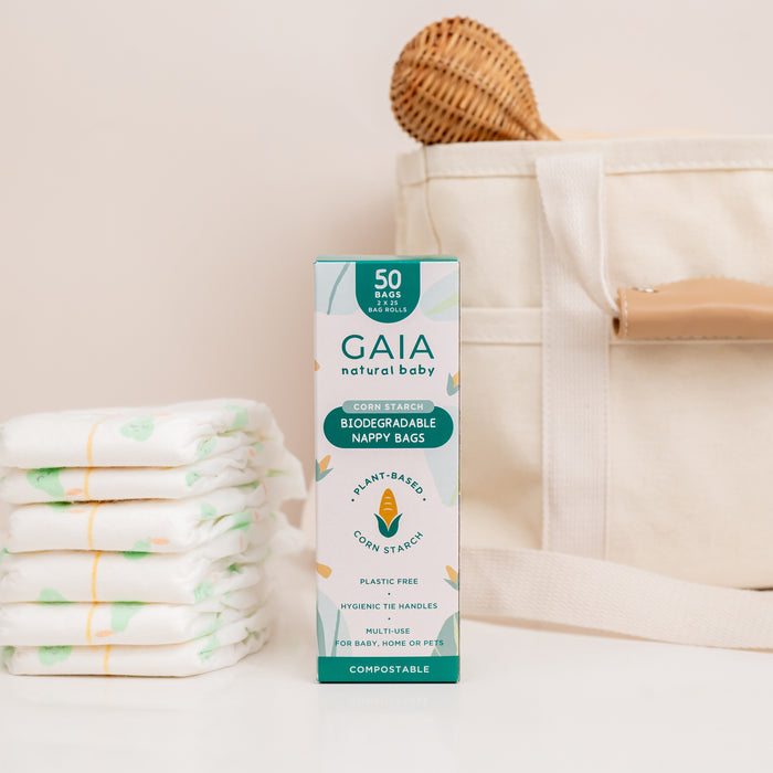Gaia Natural Baby Biodegradable Nappy Bags 50