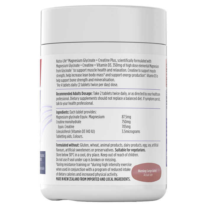 Nutra-Life Magnesium Glycinate + Creatine 90 Tablets