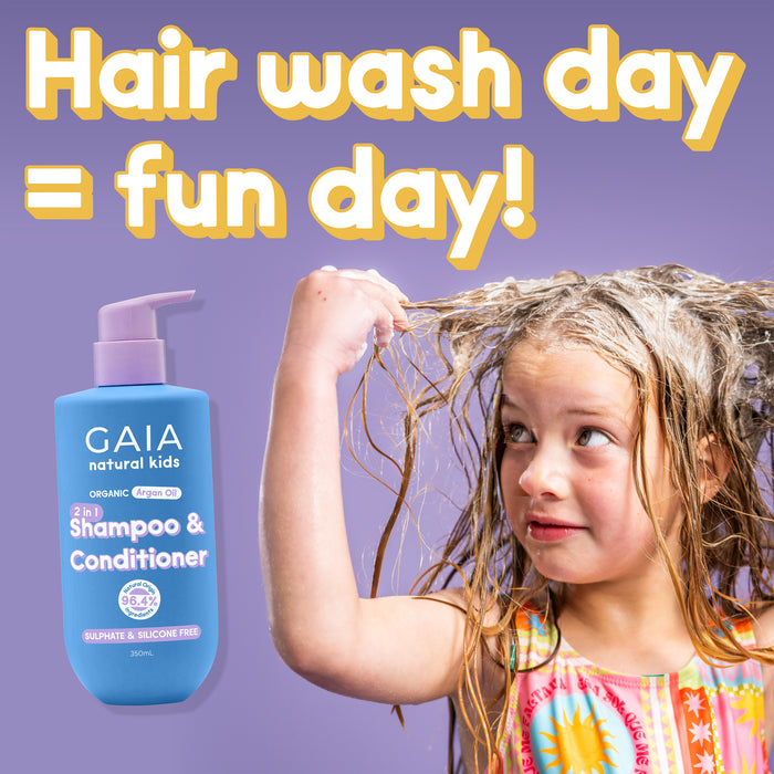 Gaia Natural Kids Organic Argan Shampoo & Conditioner 350ml