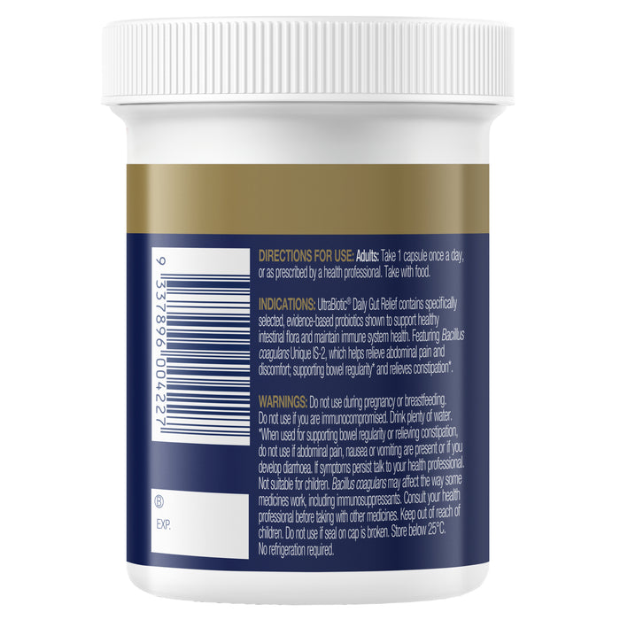 Bioceuticals UltraBiotic Daily Gut Relief 30Capsules