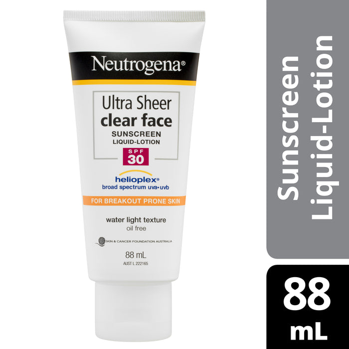 Neutrogena Ultra Sheer Clear Face Lotion SPF30 88ml.