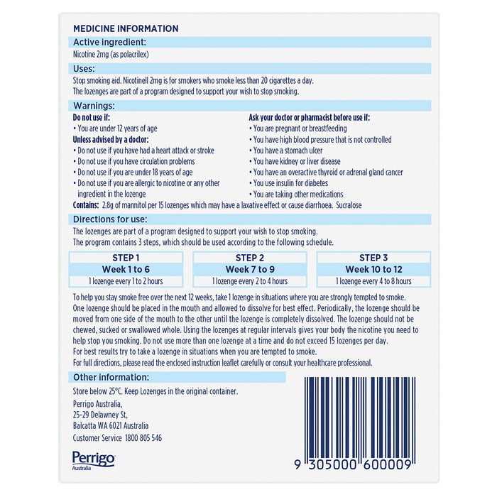 Nicotinell Mini Lozenge 2mg Bottle 81