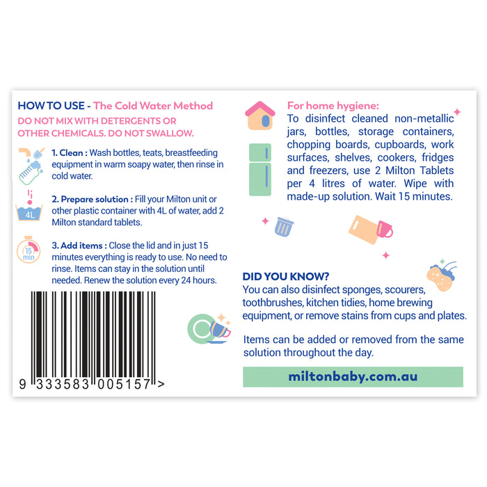 Milton Antibacterial Tablets 30 Pack.