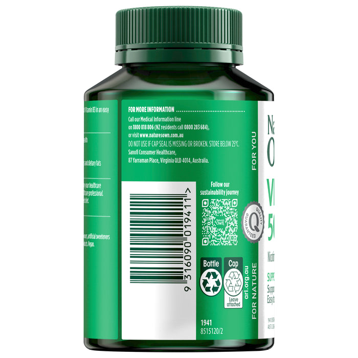 Nature's Own Vitamin B3 500mg 120 Tablets.