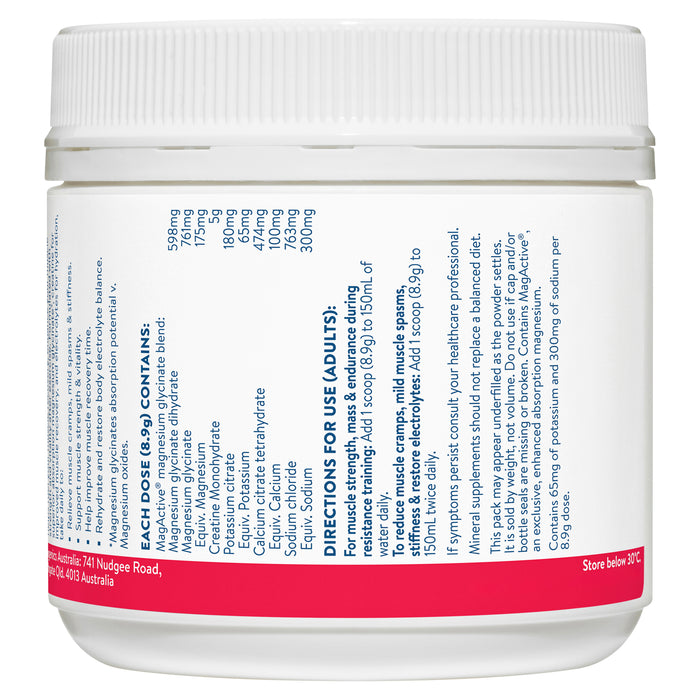 Ethical Nutrients Mega Magnesium Glycinate + Creatine & Electrolytes Powder 250g