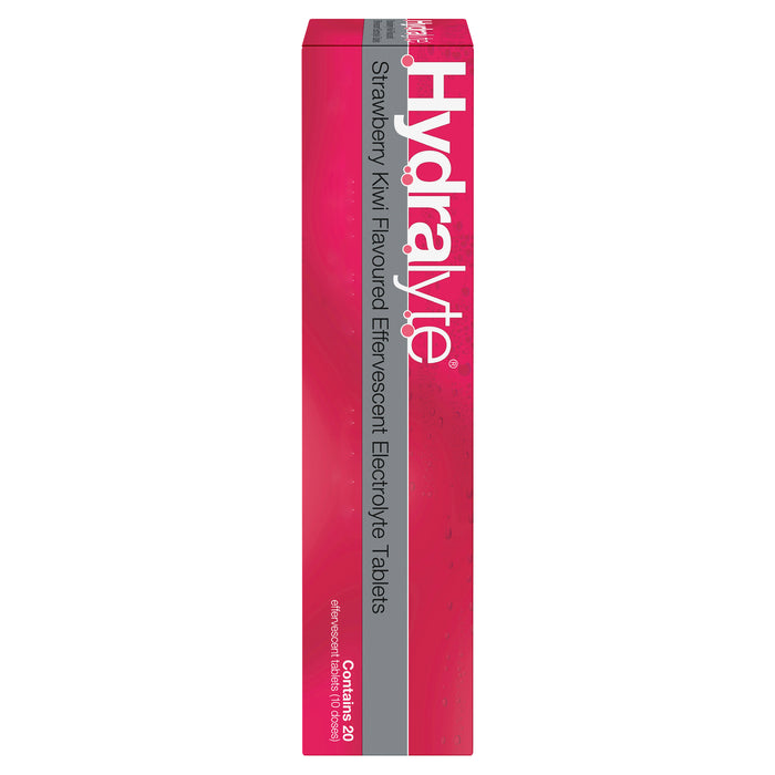 Hydralyte Effervescent Tablets Strawberry Kiwi 20