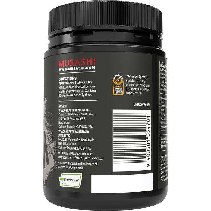 Musashi Creatine Chewables 60 Tablets